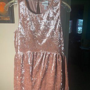 Crushed velvet top dusty pink/peach size M